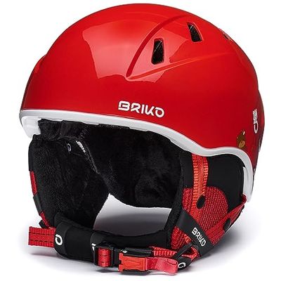 Briko, Helmet Unisexe pour Enfant, Shiny Monza Red-White-Animal, SM