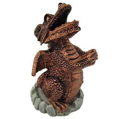 Mystical Red Dragon Incense Cone Holder - 9.5cm x 6cm (1 Pc) - Unique & Intricately Designed - Captivating Home Decor & Aromatherapy Experience