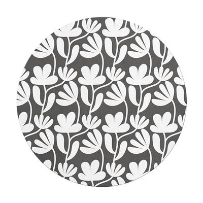Miquelrius Muismat, diameter 200 mm, polyester materiaal voor zacht glijden, stevige rubberen basis voor een stevige grip, collectie White Flowers