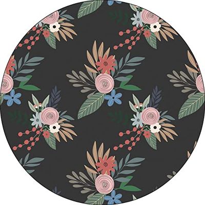 Bonateks, Round Digital Printed Mouse Pad, Non-Slip Base, for Office and Home, Diameter:22cm