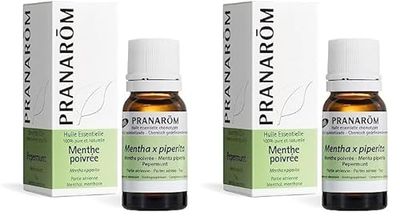PRANARÔM - Menthe Poivrée - Huile Essentielle Chémotypée - Digestion & Tonus - 100% Pure Et Naturelle - HECT - 10 ml (Lot de 2)