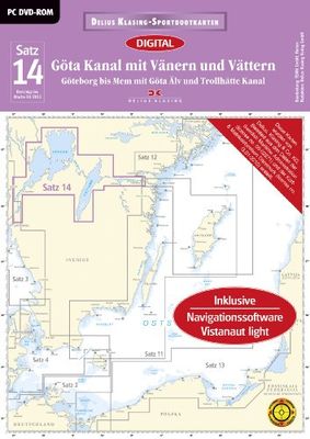 Sportbootkarten : Satz 14 : Göta Kanal mit Vänern und Vättern (Ausgabe 2012) [import allemand]