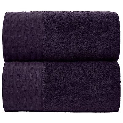 GC GAVENO CAVAILIA Toalla de Mano 100% algodón, Ultra Suave y súper Absorbente, 600 g/m², Extra Grande y Gruesa, Paquete de 2, Egipcio, Morado, 50 x 80 cm