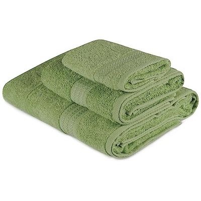 Juego de toallas (3 piezas) verde