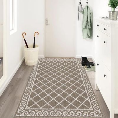 SHACOS Felpudo de Interior Antideslizante para Puerta Delantera, Lavable, atrapasuciedad para Entrada, Alfombra de Cocina de bajo Perfil para Entrada, pasillos, Entrada para Perros (60 x 180 cm)