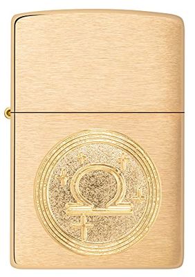 Zippo Lighter, Brass, One Size, Libra