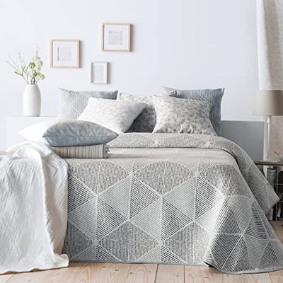 VIALMAN Lichte sprei Sofia 27 voor eenpersoonsbed 105 cm | Sprei 105 cm | Sprei 200 x 270 cm, Blauw