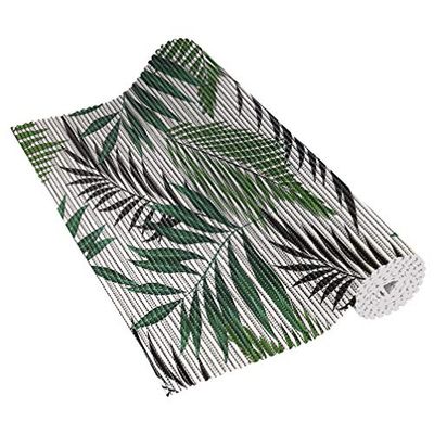 Venilia Mjukskumsmatta, Venisoft Uni Tropical Leaves, halkfri golvmatta, duschmatta, badkarsmatta, halkmatta, PVC-polyester, 65 x 200 cm, 56806