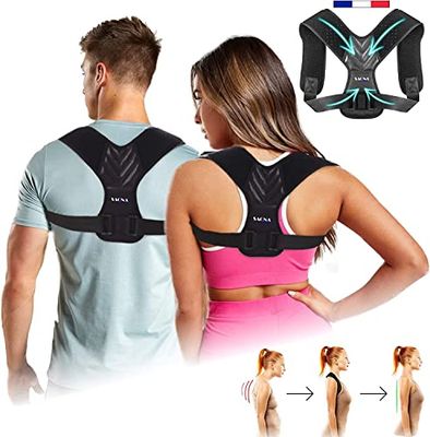 Saona Concept Redresse Houdingscorrector voor dames en heren, corrigeert de houding en verlicht rug-, nek- en schouderpijn, comfortabel, verstelbaar, wasbaar, (M - L - XL)
