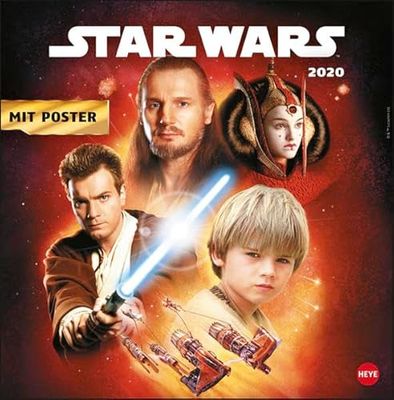 Star Wars Broschurkalender. Wandkalender 2020. Monatskalendarium. geheftet. Formato 29,5 x 30 cm