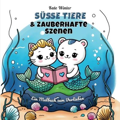 Süße Tiere & zauberhafte Szenen – Ein Malbuch zum Verlieben: 50 niedliche Motive: perfekt zum entspannen & abschalten