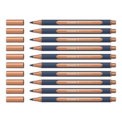 Schneider ML05001102 - Bolígrafos metálicos (grosor de trazo 0,4 mm, tinta altamente metálica, secado rápido, carcasa de 88% plástico de base biológica), 10 unidades, cobre