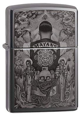 Zippo Lighter, Metal, Black Ice, One Size