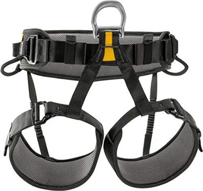 Petzl, Falcon, Licht Lage Harnas Voor Reddingsinterventies, Zwart Geel, 2, Unisex-Volwassene