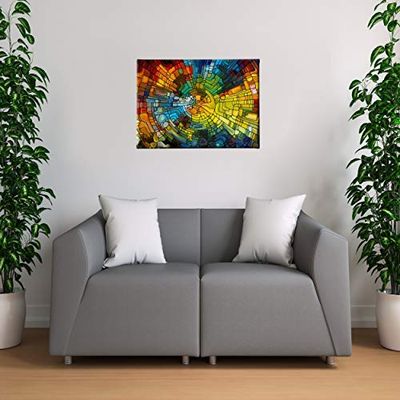 Homemania Cuadro, Poliéster Madera, Multicolor, 150 x 3 x 100 cm