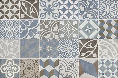 viniliko Antieke stickers decoratieve kunst 10x10x0,1 cm blauw