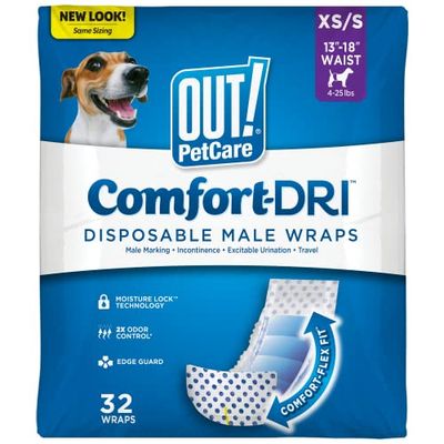 Out! Comfort Dri Pieluchy dla Psa, 32 Sztuki XS