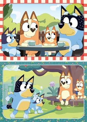 Ravensburger Bluey 12004111 Puzzle pour Enfants à partir de 3 Ans, avec 2 x 12 pièces, Cadeaux pour Les Fans de Bluey