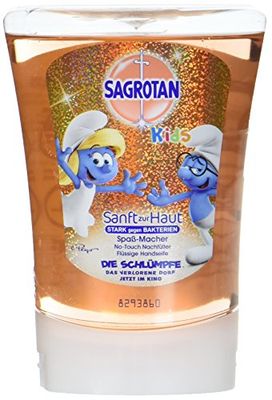 Sagrotan No-Touch Kids påfyllning, rolig grapefrukt, draktämja gör lätt utgåva och tvåldispenser & handtvål för barn, 250 ml