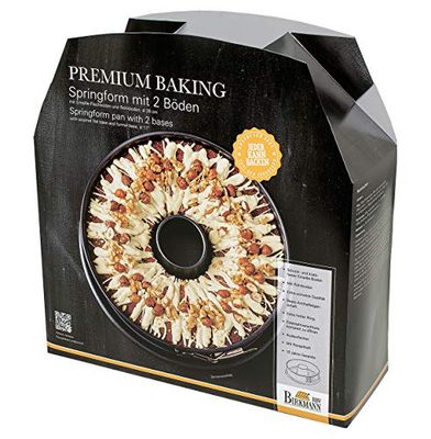 Birkmann 882041 Premium Baking Moule à charnière avec 2 Etages Acier Inoxydable/Métal Antiadhésif Gris 28,0 x 28,0 x 9,0 cm