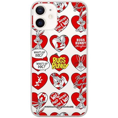 ERT GROUP etui na telefon Iphone 12 Mini, case oryginalny i oficjalnie licencjonowany przez Looney Tunes, wzór Bugs 022, optymalnie dopasowane, plecki z TPU częściowo przeźroczyste