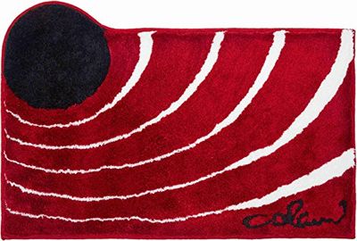 Grund Colani 2 Tappetino Morbido da Bagno, Poliacrilico Ultrasoft, Multicolore (Rosso), 60 x 100 cm