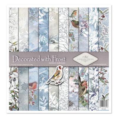 ITD Collection - Scrapbooking Package 12 x 12 inches, Scrapbooking Paper, Decorative Paper, Decoupage, Card Making, Paper Size - 310 x 320 mm (SLS043) 10 Sheets + 1, Decorated with Frost
