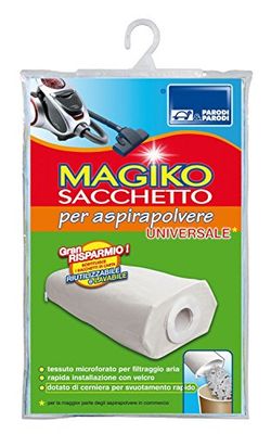 Parodi&Parodi Universal Reusable Vacuum Cleaner Bag, Polypropylene, White, 13x24x1 cm