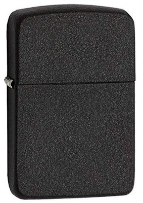 Zippo Windproof Lighter - Black Crackle - 1941 Replica - Refillable - Reusable - Gift Box - Metal - Made in USA