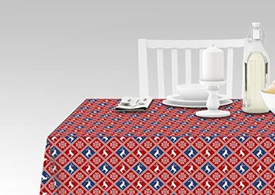 Doge Milano Nappe avec impression numérique, 100% Made in Italy Nappe antidérapante pour salle à manger, lavable et antitache, modèle Noël - Roasio, cm 140x240