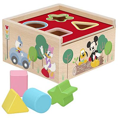 WOOMAX-Disney Cubo Formas Madera 13 CM