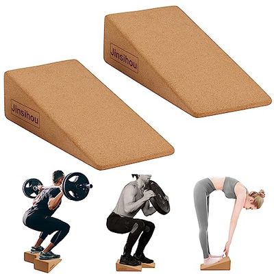 Squat Wedge Block Antislip Slant Board Kuitstretcher, 2 stuks enkelknie been stretcher, Heavy Duty Helling Helling voor Hiel Verhoogde Squat, ATG Split Squat, deadlift, Lunge, Yoga, Pilates,