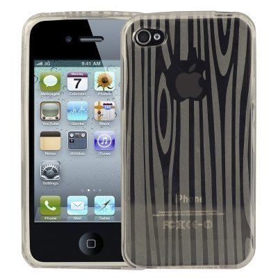 Logotrans Phaser Serie Siliconen Beschermhoes voor Apple iPhone 4 Wit