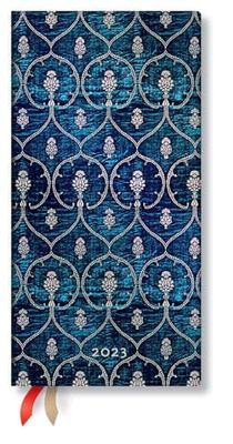 Paperblanks 12 Month Planners 2023 Blue Velvet | Horizontal | Slim (95 × 180 mm)