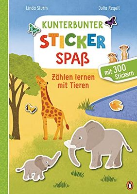 Kunterbunter Stickerspaß - Zählen lernen mit Tieren: Mit 300 kunterbunten Stickern für Kinder ab 4 Jahren