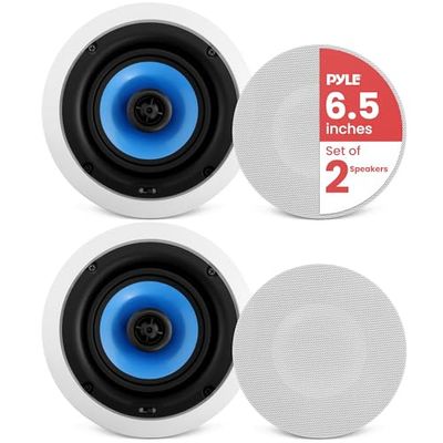 Pyle Home PIC6E 250 W 16,5 cm dwukierunkowy system głośników sufitowych z regulowanym sterowaniem wiolinowym