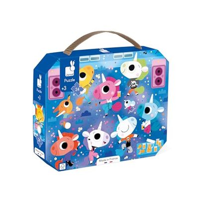 Janod - Eenhoorns puzzel, J02544, blauw