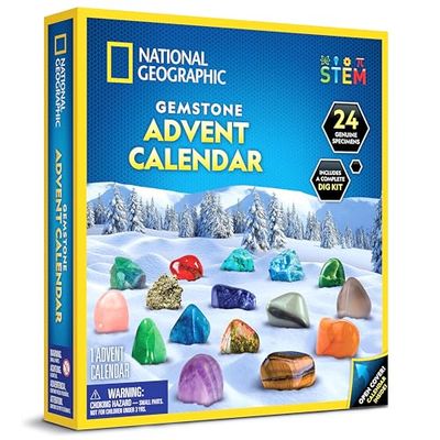 Blå marmor barn begränsad utgåva 2024 ädelsten adventskalender, flerfärgad