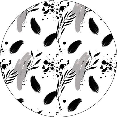 Bonateks, Round Digital Printed Mouse Pad, Non-Slip Base, for Office and Home, Diameter:22cm