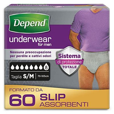 Depend Comfort-Protect Slip Absorbant Homme Taille S/M 60 Slip Super Taille Haute
