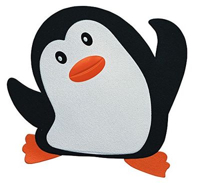 Spirella Set di 5 Figure adesive Antiscivolo per Doccia o Vasca PVC PINGY 12x11 cm Bianco e Nero