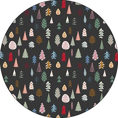 Bonateks, Round Digital Printed Mouse Pad, Non-Slip Base, for Office and Home, Diameter:22cm
