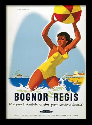 Pyramid internationell Bognor Regis, 1 tum memorabilia, flerfärgad, 30 x 40 cm