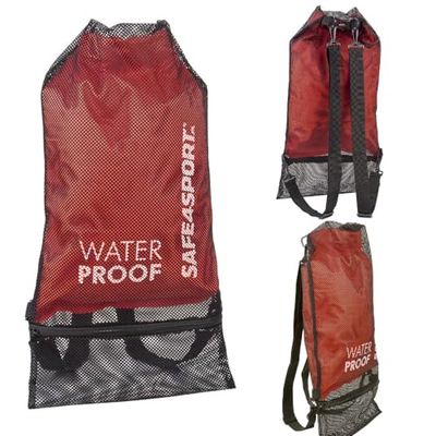 SAFE4SPORT Sac à Dos étanche 20 L - Sac en Filet à séchage Rapide pour Les Choses humides - Sac à Dos étanche pour la Plage, pour Kayak, Sup
