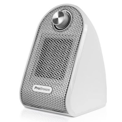 Pro Breeze 500W - Keramische Ventilatorkachel - Fan Heater - Handig voor op Bureau - Wit