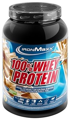 IronMaxx Noisette 100% Poudre Protéine de Lactosérum 900 g dans Boîte