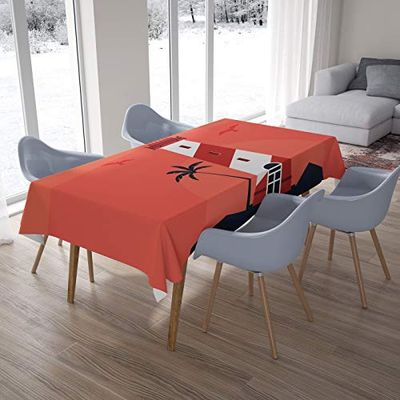 Bonamaison, Anti-moisissure, Séchage Rapide, Résistant aux Taches, Lavable en Machine, 100% Polyester Nappe de Table (140cm x 200cm) - Conçu et Fabriqué en Turquie