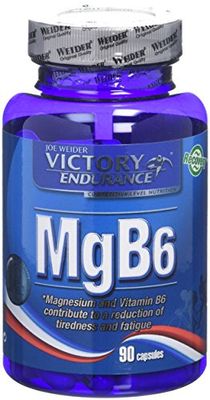 Victory Endurance MG B6 (90 Gélules) Magnésium et Vitamine B6 - contribuent à la réduction de la fatigue musculaire. Idéal pour sportifs et personnes actives.