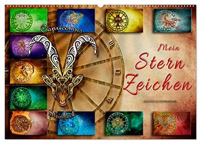 Mein Sternzeichen (Wandkalender 2025 DIN A2 quer), CALVENDO Monatskalender: Eine Zusammenstellung wunderschöner Darstellungen der Sternzeichen.