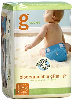 g Diapers Biodégradable Inserts Blanc M/L/XL